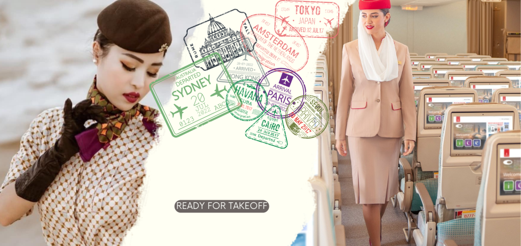 Illustration depicting key points of a Flight Attendant Job Description